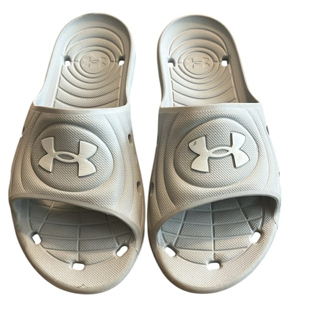 Under Armour Grey Slide Sandals Size 7